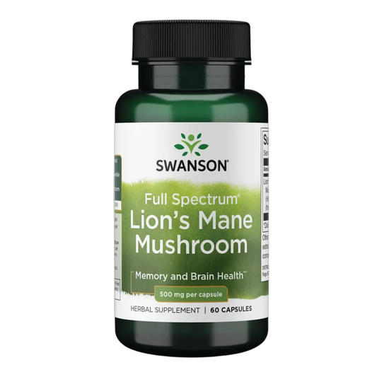 Swanson - Full Spectrum® Lion's Mane Mushroom, 500 mg, 60 Capsules